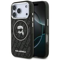Karl Lagerfeld IML Karl Head Logo Magnetinis dėklas telefonui iPhone 17 Pro - juodas