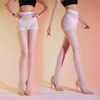Sexy Women'S Stockings Open Crotch Pantyhose Transparent Ultrathin Seamless Soft Sockings High Socks Exotic Lingerie Open crotch beige