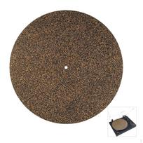 12 inch Turntable Mat, Cork and Rubber, Anti Slip, Improves Sound, Vibration Dampening, Premium 3mm beige