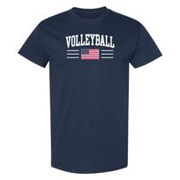 USA Volleyball Arch T-shirt Tops Tees Unisex S gray