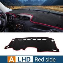 For Jeep Renegade 2015 2016 2017 2018 2019 2020 2021 2022 2023 2024 2025 Car Dashboard Cover Avoid Light Pad Anti-UV Carpet Mat tr1 black