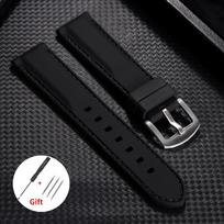 New Rubber Watch Strap 18mm 20mm 22mm 24mm 26mm Universal Replacement Bracelet Soft Waterproof Silicone Band for Men Women Belt 26mm black