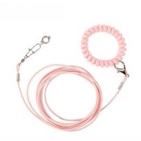 Elastinė papūgos traukimo virvė metalinė sagtis paukščių pėdų grandinėlė Naujas papūgos dresavimo pavadėlis paukščiams No.6 Foot Chain juoda