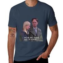 Jazz Is Stupid Dwight The Office Tshirt T Shirts For Unisex Graphic Vintage Cotton T Shirts High Quality Tshirt S black