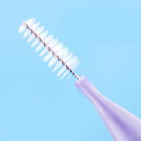 40pcs Interdental Brushes Prevent Decay Remove Bad Breath Teeth Brace Cleansing Brush for Adults Purple 1.2‑1.5mm white