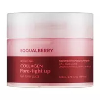 EQQUALBERRY Collagen Pore Tight Up Gel Toner Pad – poras sutraukiantys toniko padeliai