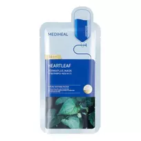 MEDIHEAL Dermaplus Heartleaf Mask, 22 ml. – raminanti ir drėkinanti lakštinė veido kaukė su alaviju