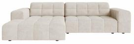 Kampinė sofa Cosmopolitan Design Chicago Eden 2 Pearl, šviesiai smėlinė, kairinė, 167 x 234 cm x 78 cm
