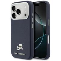 Karl Lagerfeld Karl & Choupette Saffiano MagSafe dėklas iPhone 17 Pro Max, mėlynas