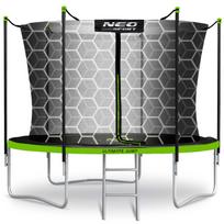 Sodo batutas Neo-Sport 252 cm (8 ft) su vidiniu tinklu ir kopėčiomis
