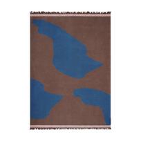 Bordo spalvos/mėlynos spalvos iš perdirbtos medvilnės TV antklodė ir pledas 130x175 cm Studio – Mette Ditmer Denmark