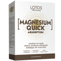 Magnio bisglicinatas LOTOS PREMIUM MAGNESIUM QUICK ABSORBTION, 30 kaps.