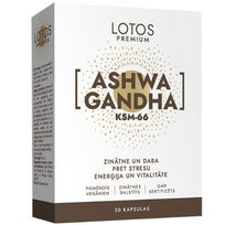 Ašvaganda LOTOS PREMIUM ASHWAGANDHA KSM-66, 30 kaps.
