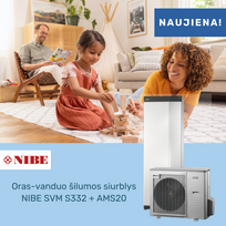 Oras-vanduo šilumos siurblys NIBE Split SVM S332+AMS20