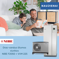 Oras-vanduo šilumos siurblys NIBE F2050 + VVM225
