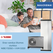 Oras-vanduo šilumos siurblys NIBE F2050+VVM S320