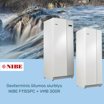 Geoterminis šilumos siurblys NIBE F1155PC + VPB300R (6kw)
