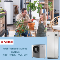 Oras-vanduo šilumos siurblys NIBE S2125+VVM225 (8 kw)