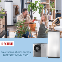 Oras-vanduo šilumos siurblys NIBE S2125+VVMS500 (20 kw)