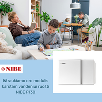 Ištraukiamo oro modulis karštam vandeniui ruošti NIBE F130