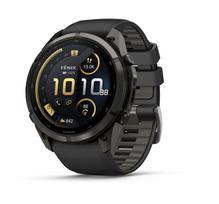 fenix 9 Pro – inReach, 51mm, Carbon Gray DLC Titanium with Black/Pebble Grey Silicone Band