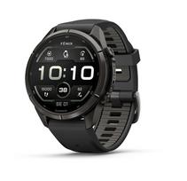 fenix 9 Pro – inReach, 43mm, Carbon Gray DLC Titanium with Black/Pebble Grey Silicone Band