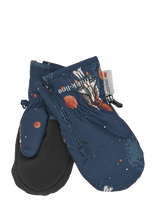 Mikk-line - Polyester Mittens Aop W. Zip - Kūdikių pirštinės - Tamsiai mėlyna