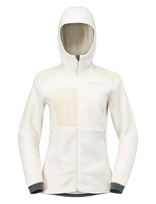 Norrøna - Trollveggen Warm3 Zip Hood W's - Sportiniai flisiniai ir viduriniai sluoksniai - Balta