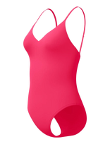 Speedo - Solid V-Neck Swimsuit - Sportinis maudymosi kostiumėlis - Rožinė