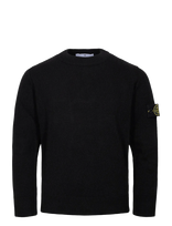 Stone Island - Kids Junior Compass Patch Sweater - Megztinis - Juoda