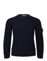 Stone Island - Kids Junior Logo Patch Sweater - Megztinis - Tamsiai mėlyna