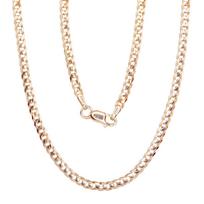 Raudonu auksu dengta sidabrinė Cartier grandinėlė 2,5 mm su deimantiniu apdirbimu – Sidabras 925, 55 cm
