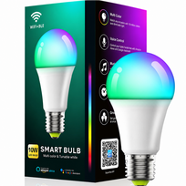 Išmanioji RGB lemputė, WiFi ir „Bluetooth“ valdymas, E27 cokolis, 10 W, išmanioji LED lemputė, nuotoliniu būdu valdoma šviesos lemputė