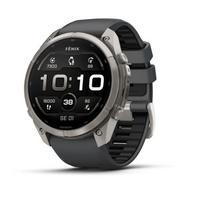 „Garmin fenix 9 Pro“ išmanusis laikrodis, 51 mm, titano korpusas su grafito ir juodos spalvos silikonine apyranke