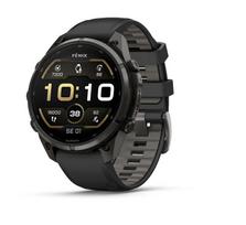 fenix 9 Pro – 47mm, Carbon Gray DLC Titanium with Black/Pebble Grey Silicone Band
