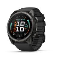 fenix 9 – 51mm, Carbon Grey DLC Titanium with Black Silicone Band