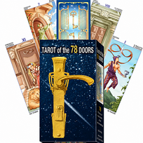 Tarot kortų kaladė „78 durys“, vandeniui atsparus popierius, būrimui ir divinacijai, mistiniams tarot skaitymams, tarot kortos būrimui, būrimo kortų kaladė