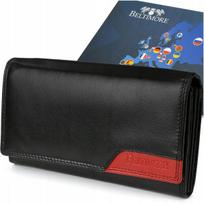 Moteriška odinė „Beltimore“ piniginė su RFiD, didelė, juoda