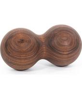 rollholz dvigubas masažo kamuoliukas, riešutmedis, 10 cm