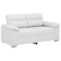 vidaXL Dvivietė sofa, balta, 160x81x84 cm, dirbtinė oda