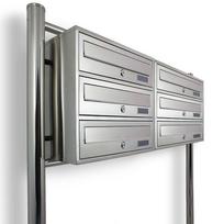 Daugiabučio pašto dėžutė BITUXX, 6 skyriai, 2 moduliai, INOX