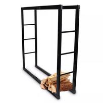 Tvirtas minimalistinis metalinis malkų stovas, 100 × 100 cm