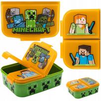 Stor Minecraft trijų skyrių pietų dėžutė, 900 ml