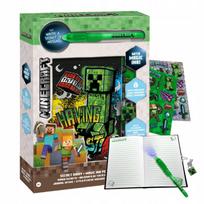 Kids Licensing Minecraft rakinamas dienoraštis su UV rašikliu ir lipdukais
