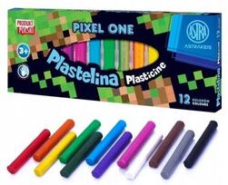 Astra Minecraft Pixel plastilinas, 12 spalvų