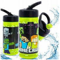 Stor Minecraft vaikiška gertuvė su šiaudeliu, 410 ml
