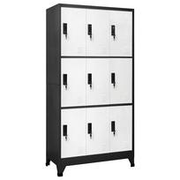 vidaXL Persirengimo spintelė, antracito/balta, 90x45x180cm, plienas