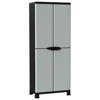 vidaXL Plastikinė spintelė, 68x39x171,5cm, ratano dizaino