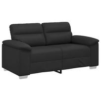 vidaXL Dvivietė sofa, juoda, 160x81x84 cm, dirbtinė oda