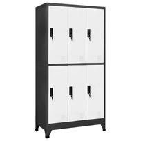 vidaXL Persirengimo spintelė, antracito/balta, 90x45x180cm, plienas